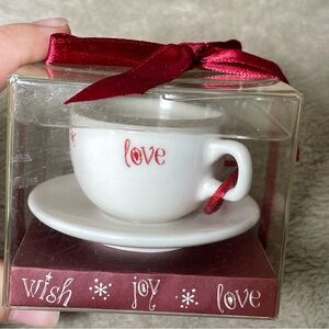 Starbucks ornament tea coffee cup Christmas keepsake